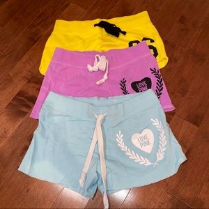 Love Pink Set of 3 Sleep Shorts